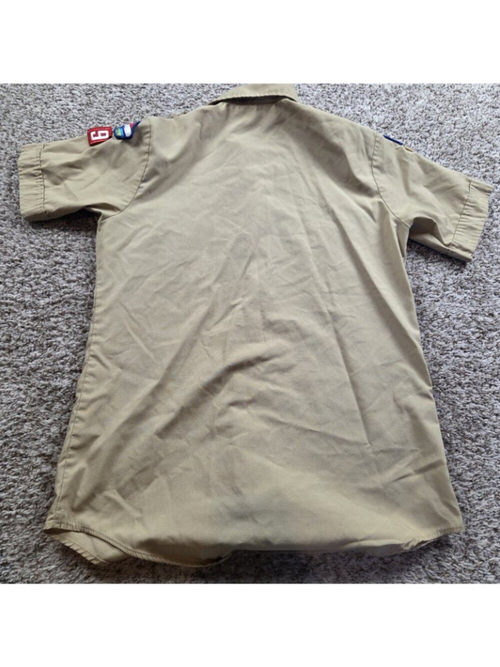 Boy Scouts of America Shirt Mens Small Beige Button Up - Picture 5 of 7